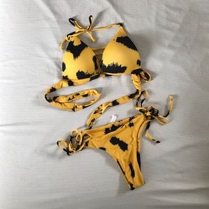 Yellow & Black Bikini